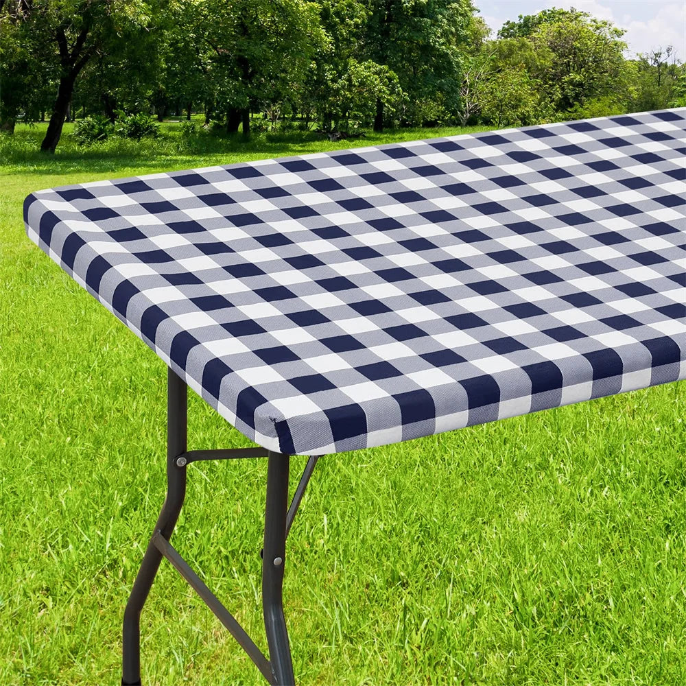 Elastic Waterproof Tablecloth Fitted Vinyl