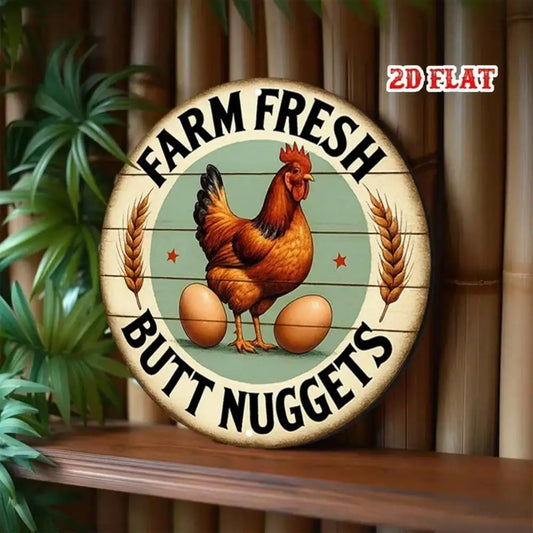 Rustic Metal Rooster Sign