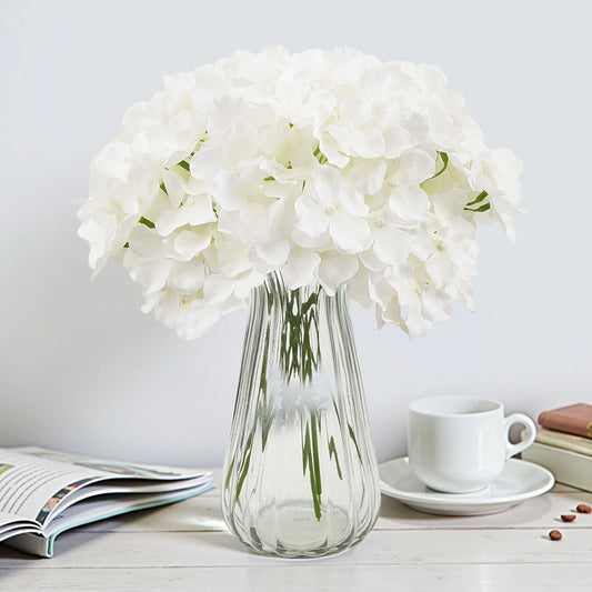 Artificial White Silk Hydrangea Bouquets