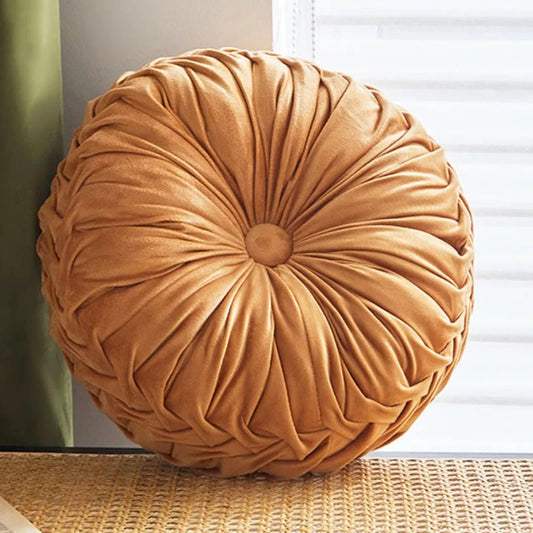 Throw Pillow Hand Sewn Pleated