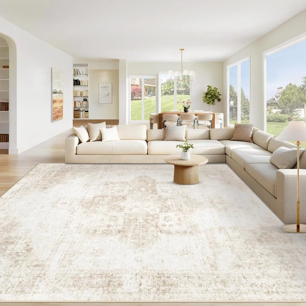 Area Rug, 9x12 Feet, Washable Non-Slip