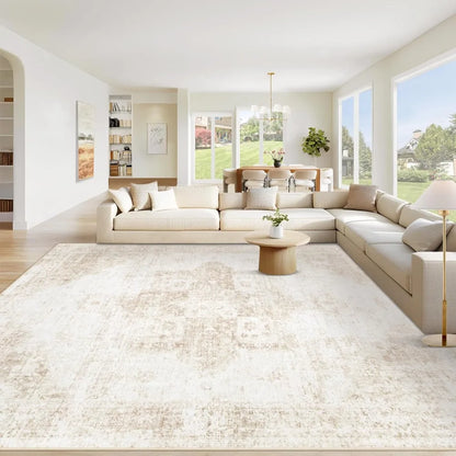 Area Rug, 9x12 Feet, Washable Non-Slip