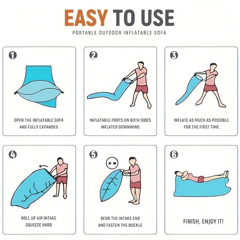 Inflatable Lounge Chair with Pillow