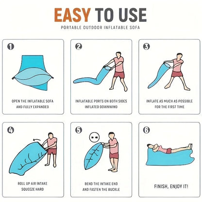 Inflatable Lounge Chair with Pillow