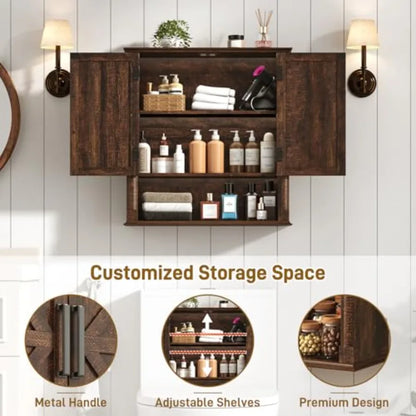 Farmhouse Bathroom Cabinet Wooden