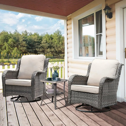 3 Pcs Swivel Rocking Furniture Set
