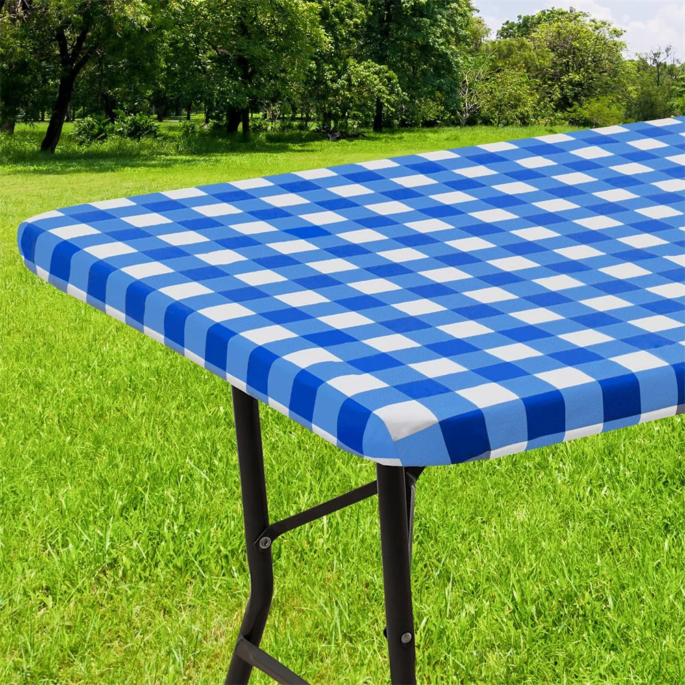 Elastic Waterproof Tablecloth Fitted Vinyl