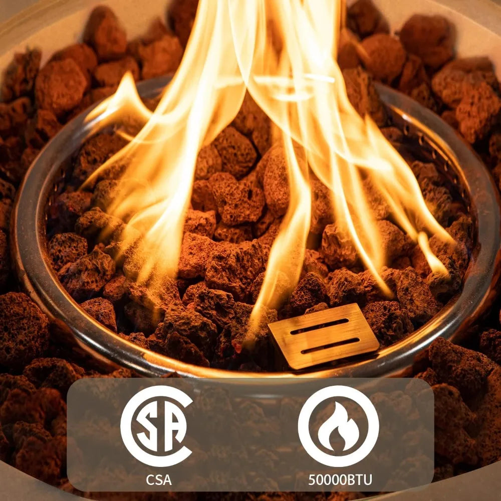 Outdoor 42" Propane Fire Pit Table