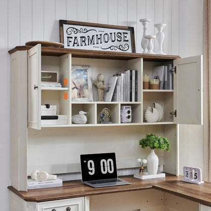 L Shaped Desk with Hutch