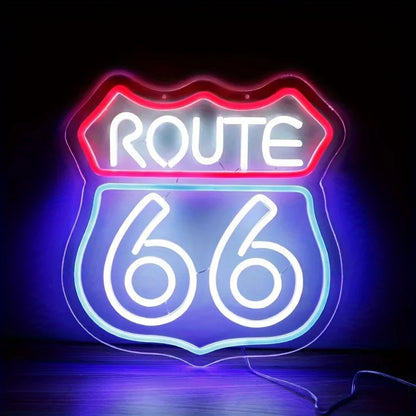 Historic Route 66 Neon Sign