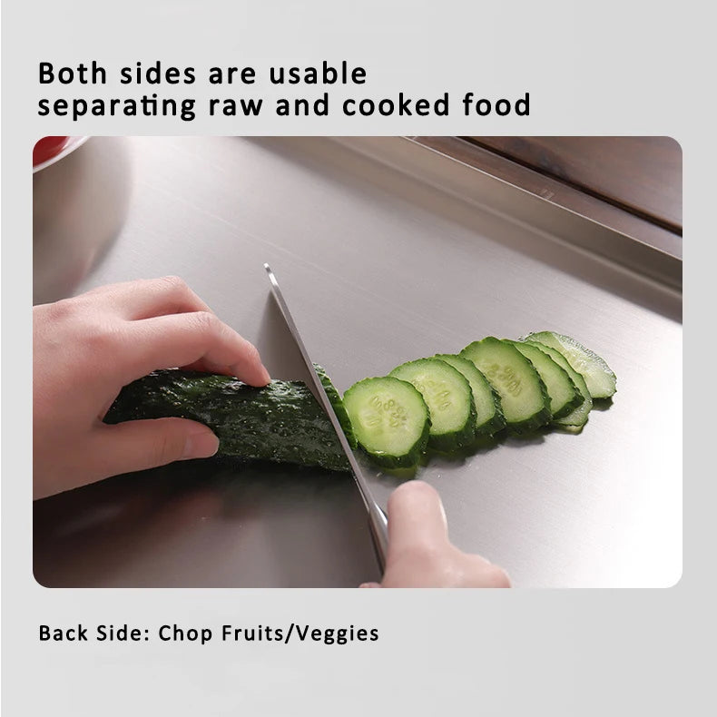 Stainless steel chopping board