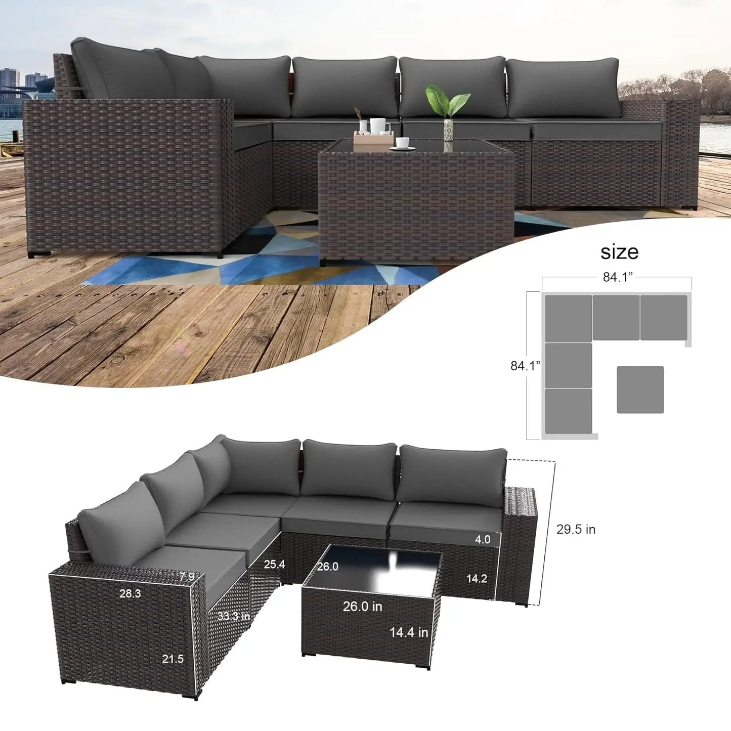 6PCS Outdoor Patio Furniture Set