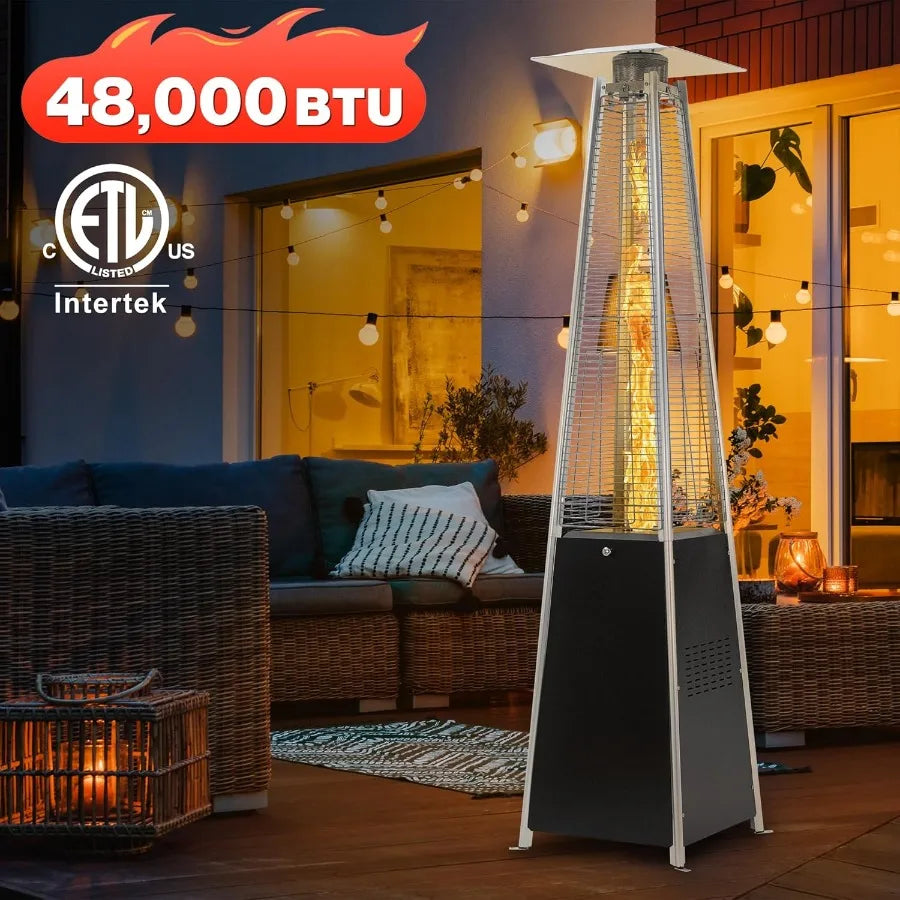 XMSJ Propane Patio Heater With Wheels And Waterproof Cover Outdoor