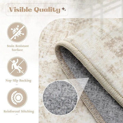 Area Rug, 9x12 Feet, Washable Non-Slip