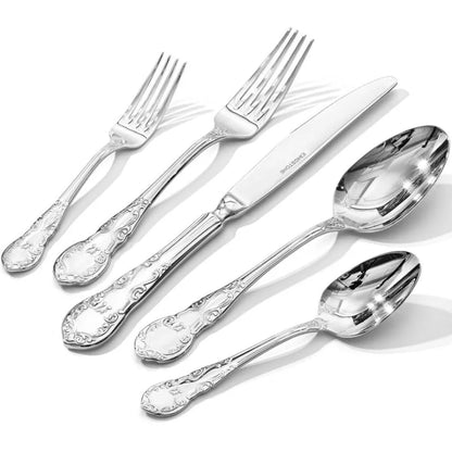 Vintage Silverware Set 60-Piece