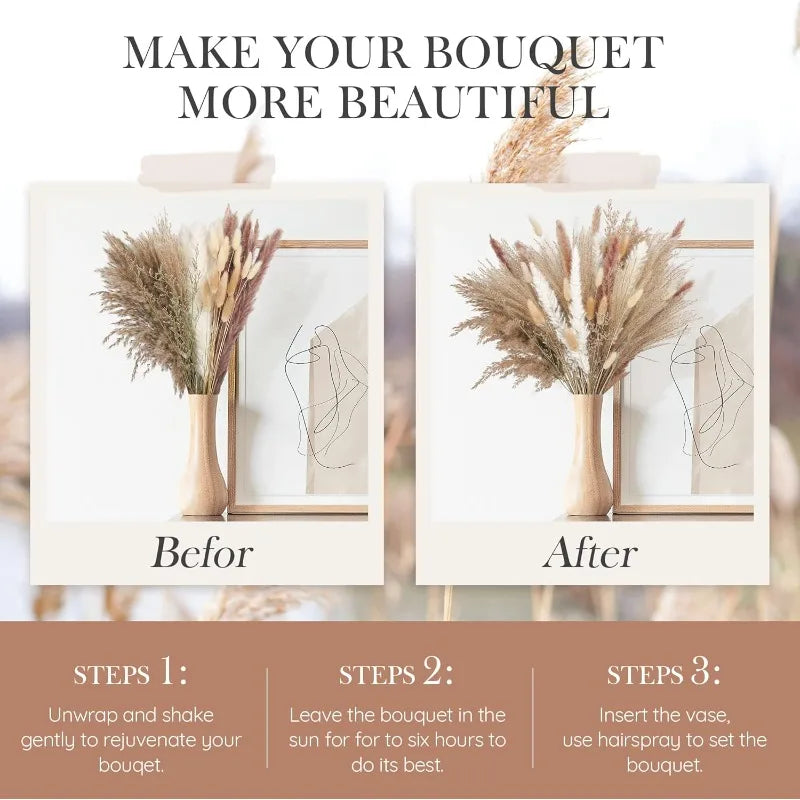 Dried Flowers Bouquet Pampas Reeds