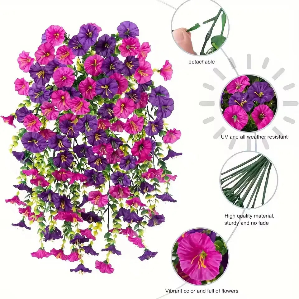 Artificial Morning Glory Hanging Flowers