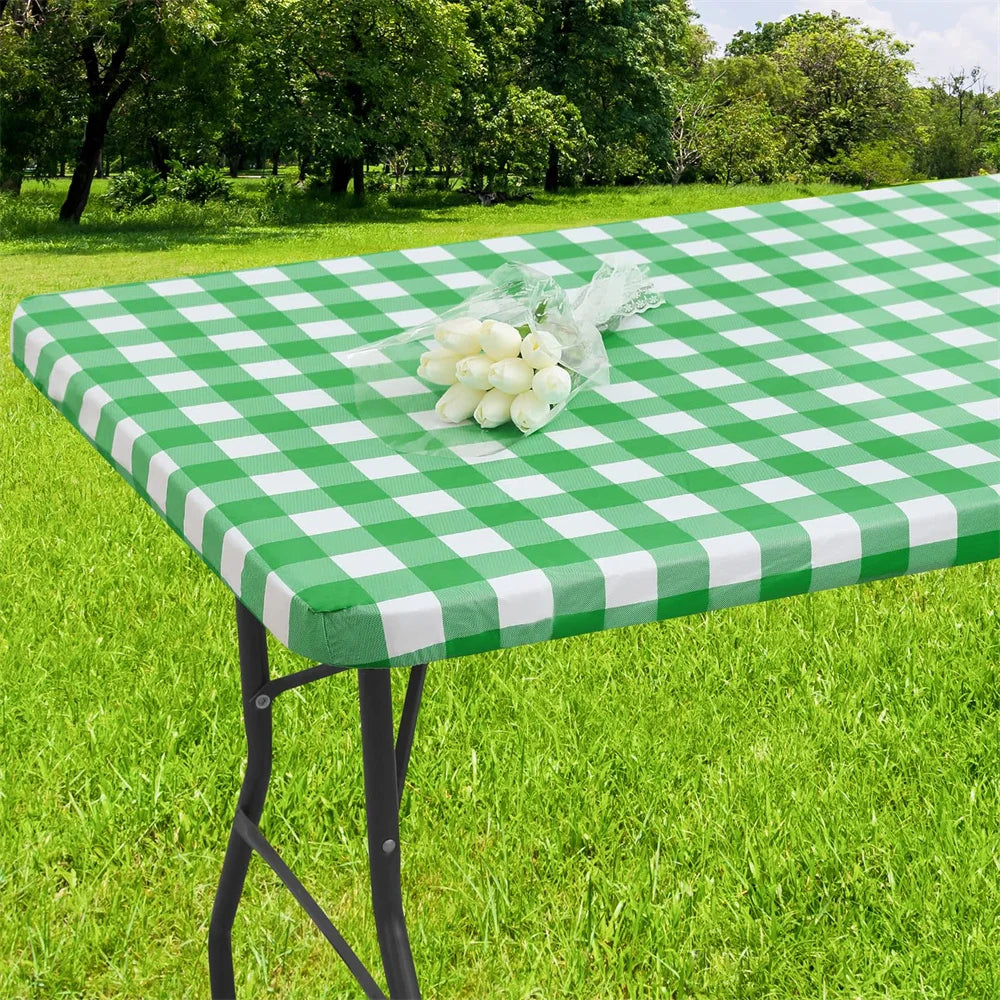 Elastic Waterproof Tablecloth Fitted Vinyl