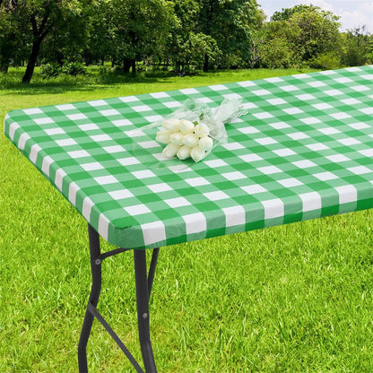Elastic Waterproof Tablecloth Fitted Vinyl