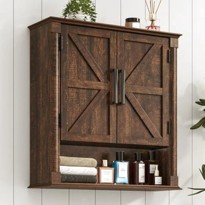 Farmhouse Bathroom Cabinet Wooden