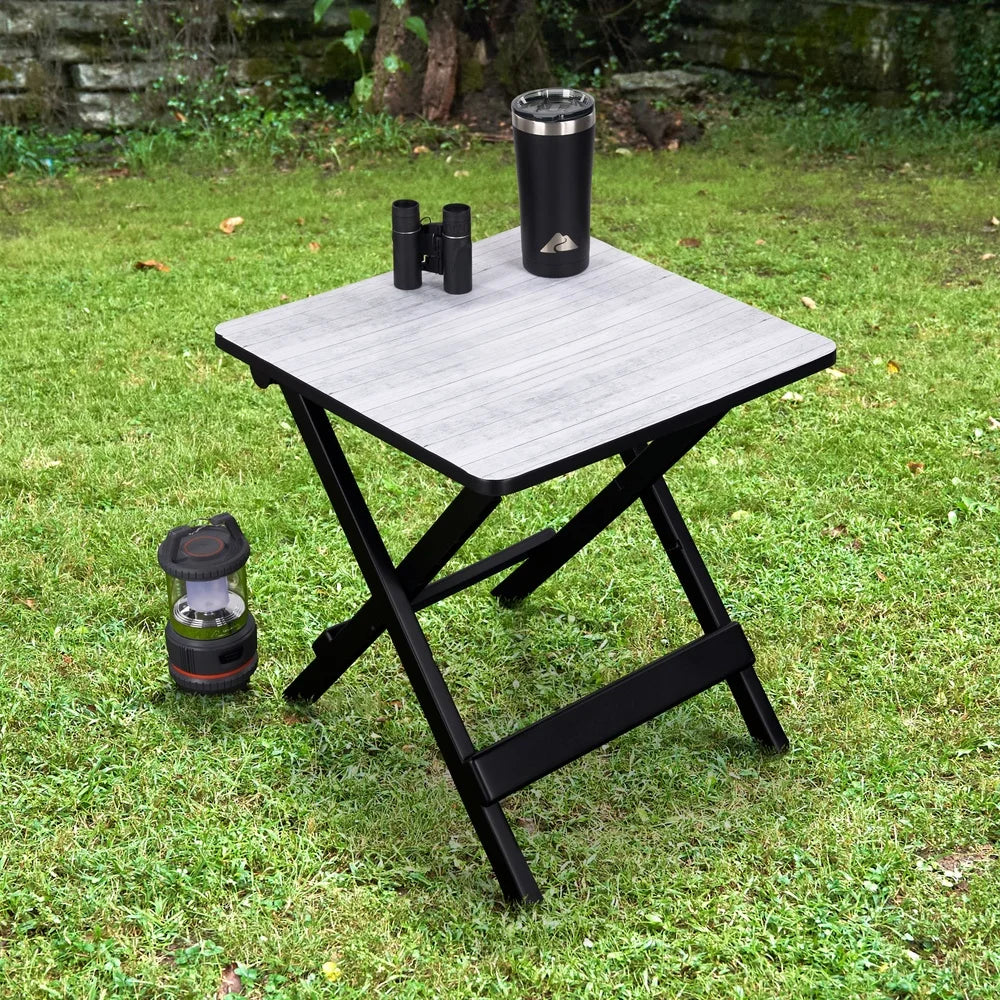 Adjustable Height Folding Side Table