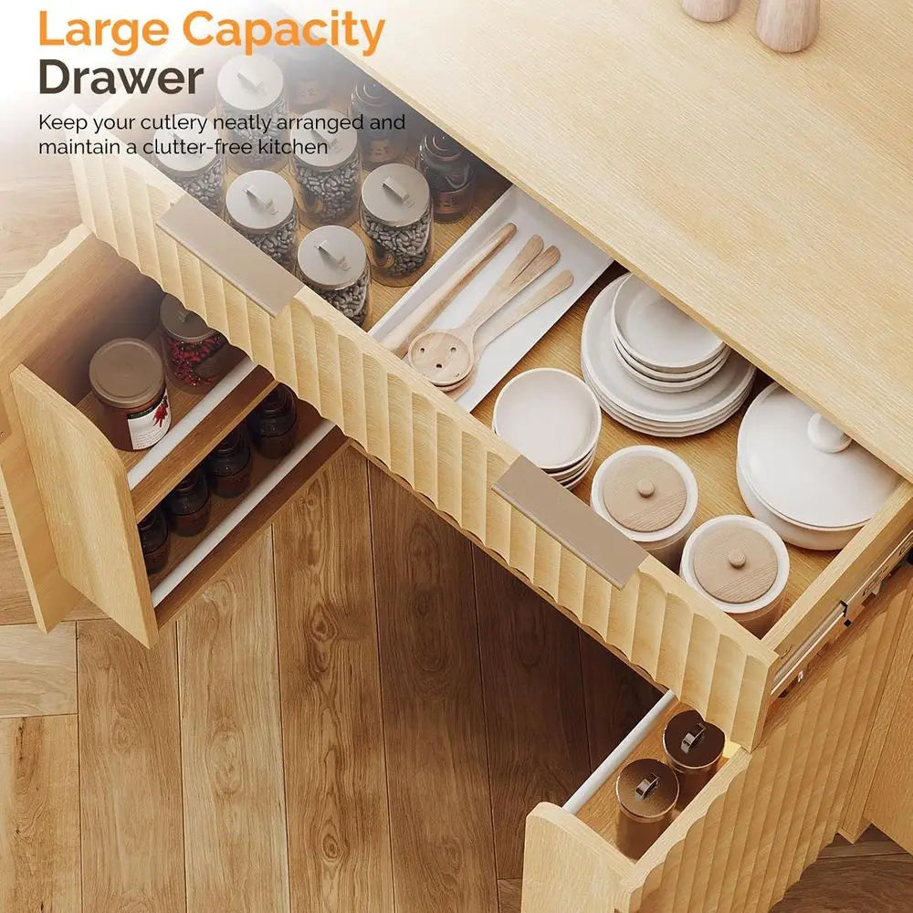 Oak Rolling Kitchen Island