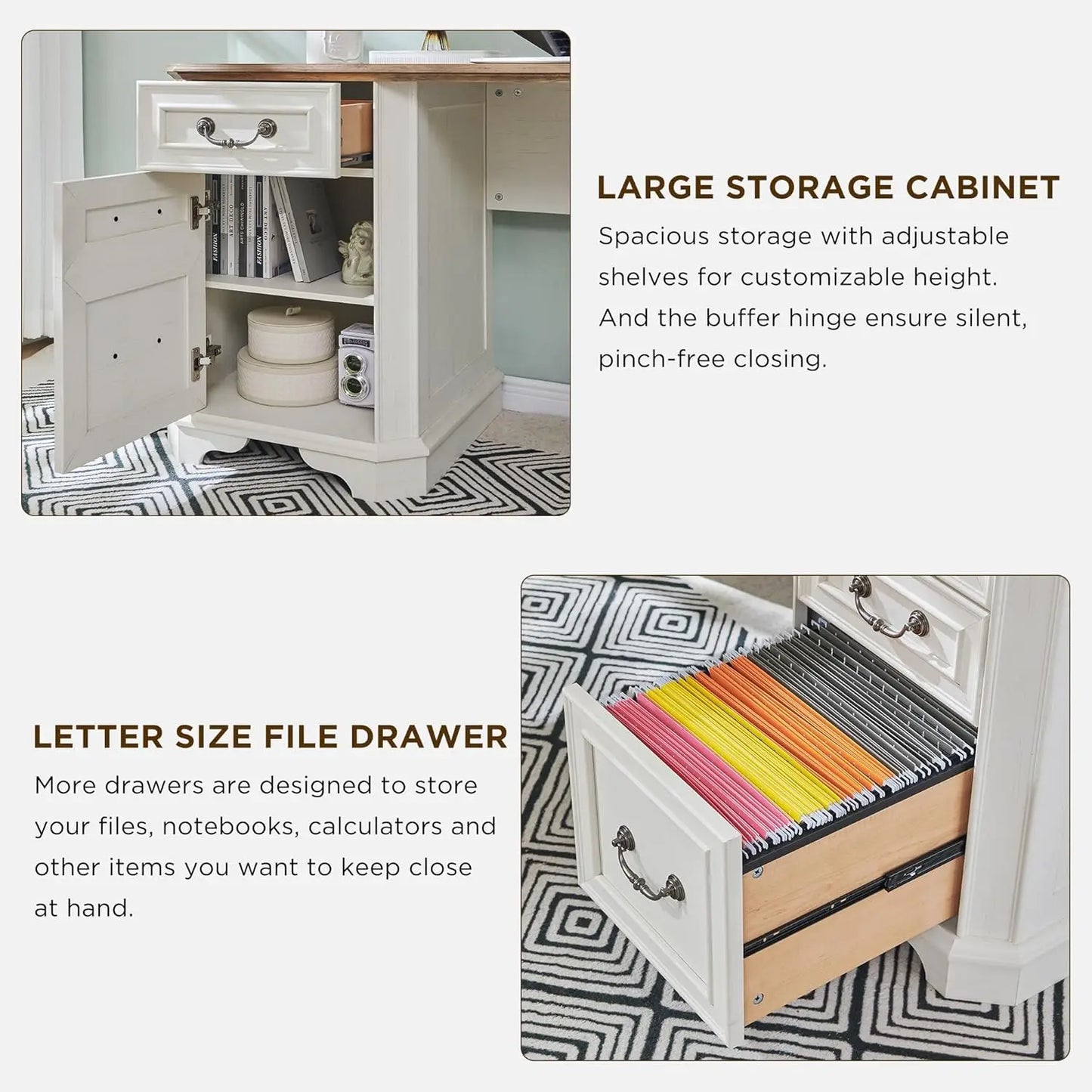 L Shaped Desk with Hutch