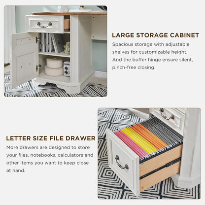 L Shaped Desk with Hutch