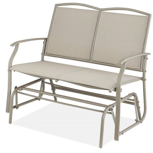Mesh Patio Loveseat Swing Glider Rocker