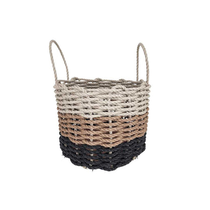 Black, Brown & Tan Ombre Rope Basket