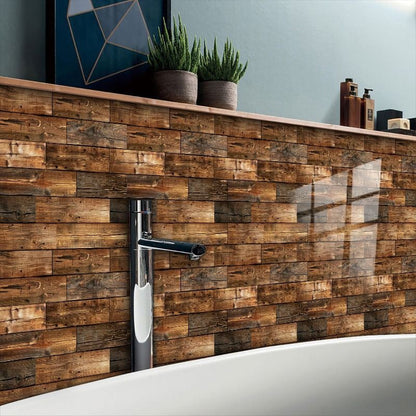 10 PCS 3D Wall Brick Self Adhesive Removable Wallpaper 11.8 x 11.8 Inch Wallpaper Brick Breakaway Wall Decals Vintage Faux Brick Wallpaper Brown for Fireplace Kitchen Backsplash