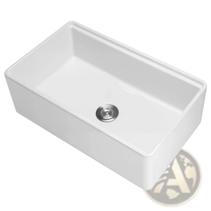 Fireclay Farmhouse Sink 32.5 Inch White Workstation