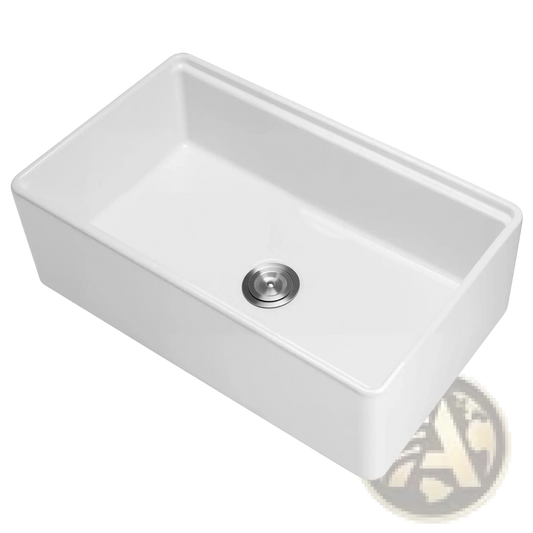 Fireclay Farmhouse Sink 32.5 Inch White Workstation