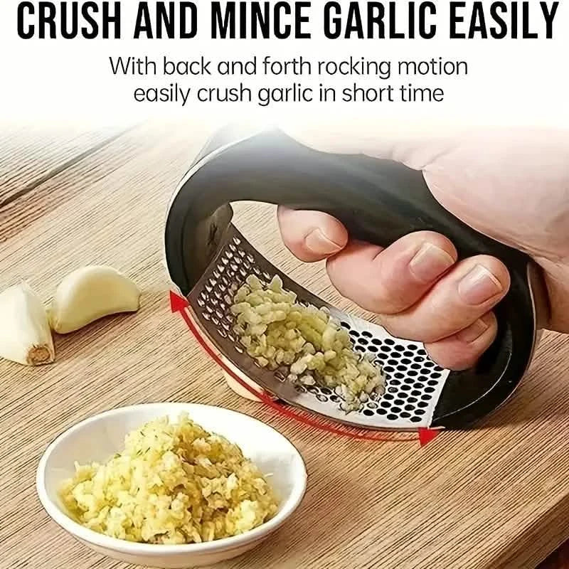 Premium Stainless Steel Garlic Rocker Press