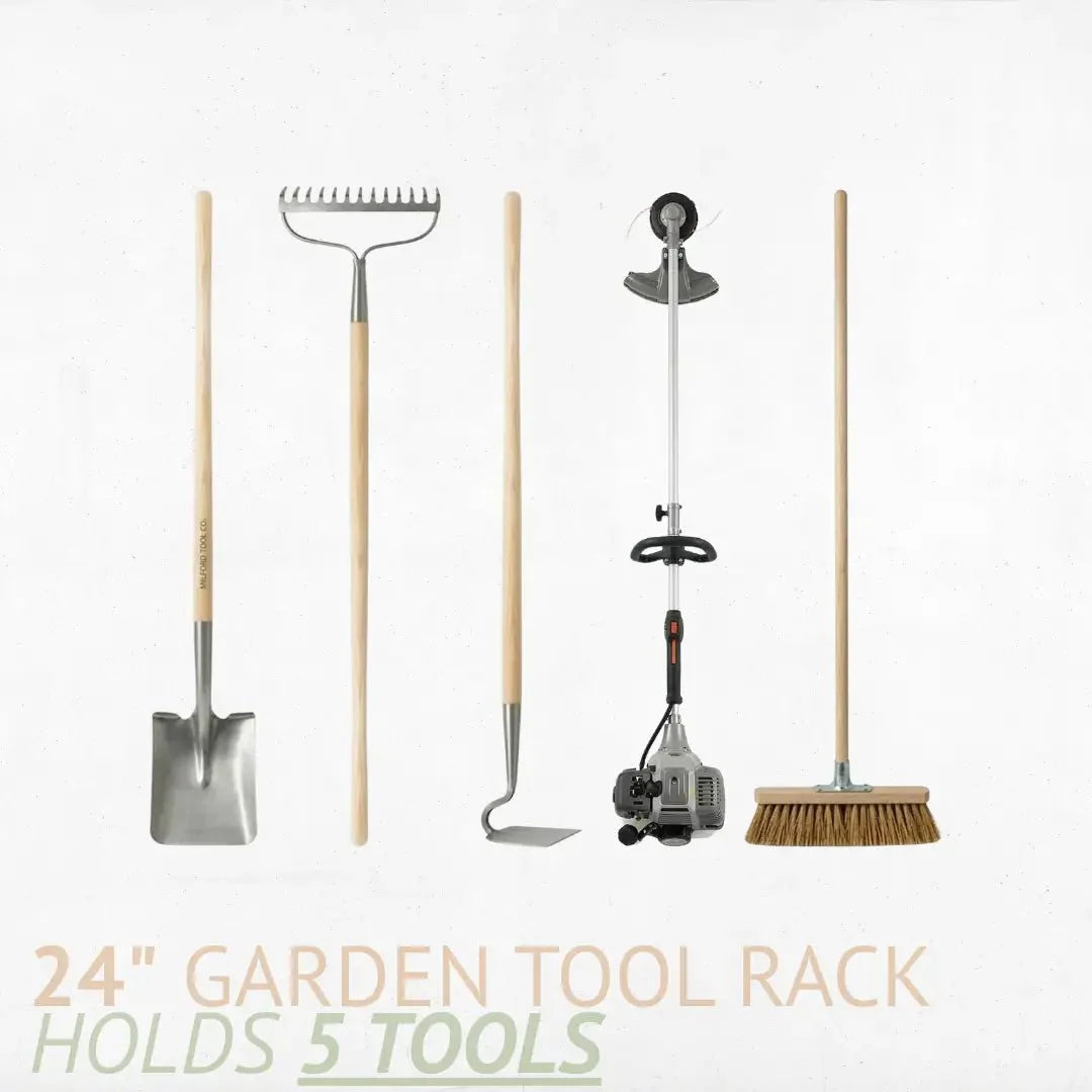 Wall-Mounted Garden Tool Rack