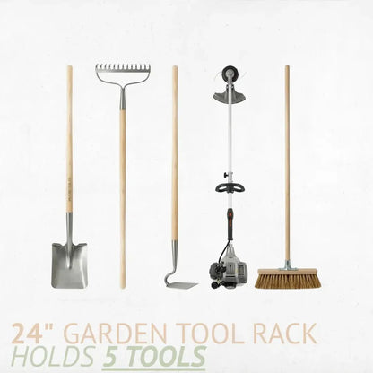 Wall-Mounted Garden Tool Rack