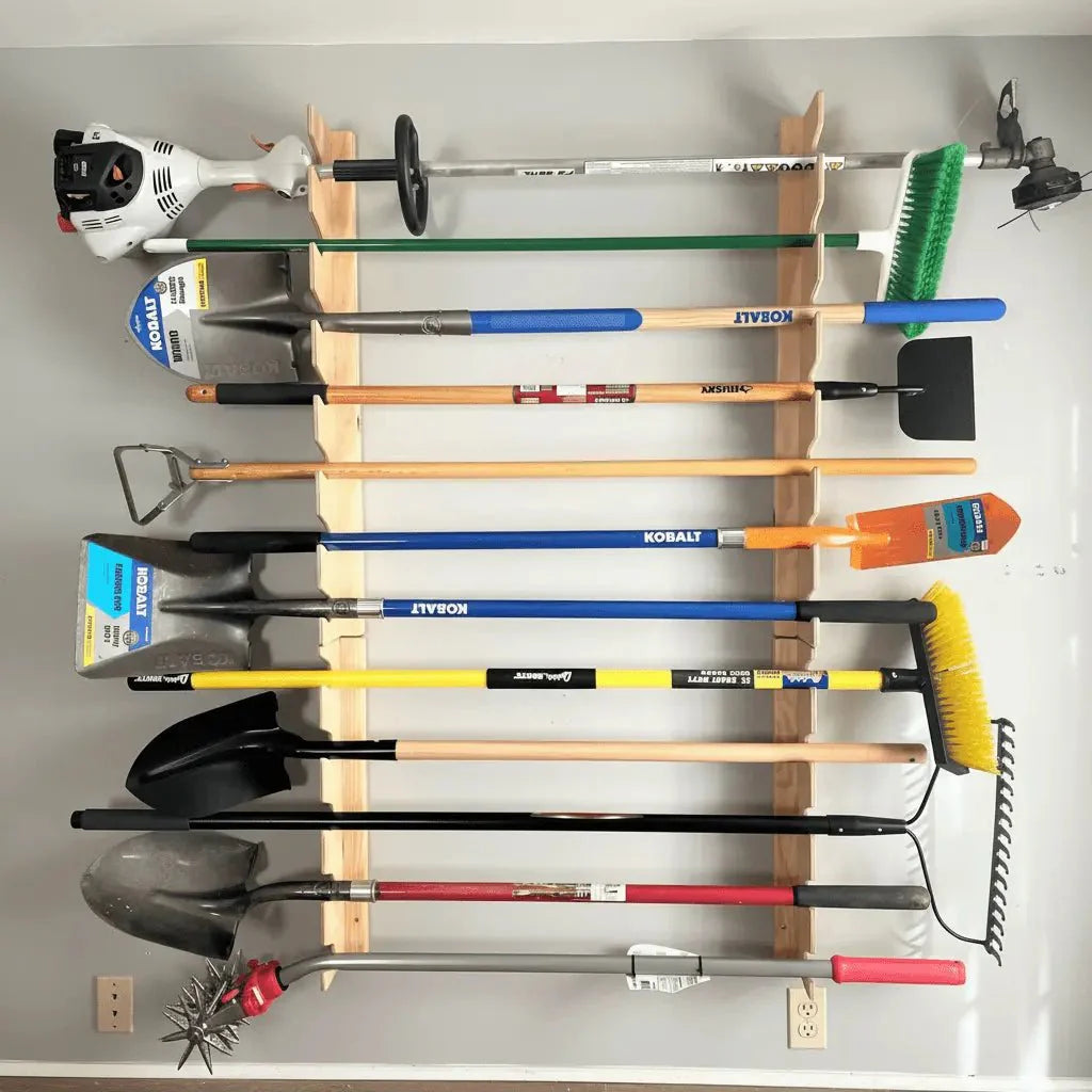 Wall-Mounted Garden Tool Rack