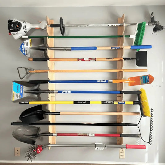Wall-Mounted Garden Tool Rack