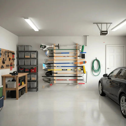 Wall-Mounted Garden Tool Rack